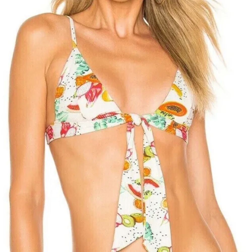 Ellejay Izzy Fruit Bikini Top from Revolve - Size Large